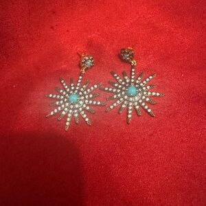 Adornia turquoise Starburst Earrings